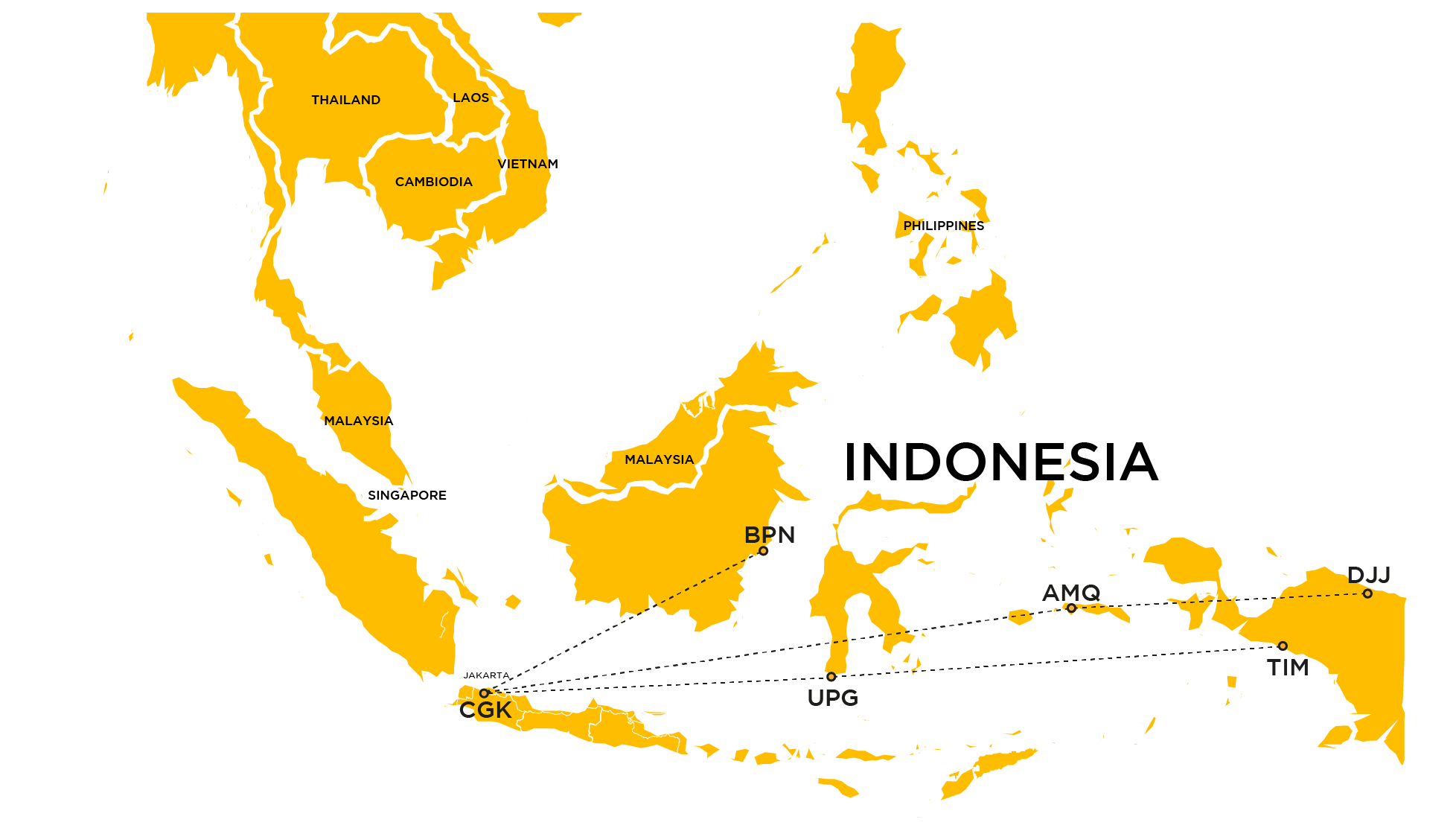Asia Cargo Airlines Indonesian domestic routes